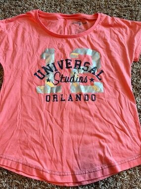 Universal Kids Coral Pink Universal Studios Orlando Graphic Tee